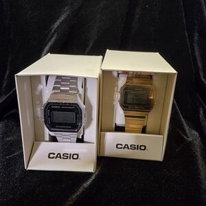 Casio Silver and Gold Digital Watches (2025)